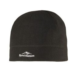 Czapka polarowa z logo Fjord Nansen Fall. Czarne czapki męskie FJORD NANSEN, bez wzorów, z polaru, sportowe. Za 49.99 zł.