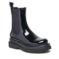 Botki Jenny Fairy. Czarne botki damskie Jenny Fairy, bez obcasa, na płaskiej podeszwie, bez zapięcia. Za 107.98 zł.