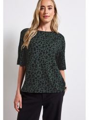 Street One Koszulka w kolorze zielono-czarnym rozmiar: 38. Czarne t-shirty damskie Street One, bez wzorów, bez kołnierzyka. Za 96.60 zł.