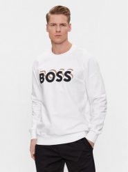 Boss Bluza Soleri 07 50507939 Biały Regular Fit. Białe bluzy bez kaptura męskie Boss, l, z bawełny. Za 509.99 zł.