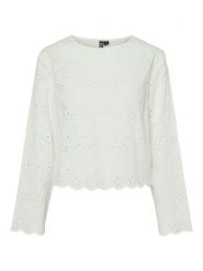 Pieces Sweter "Tarmorine" w kolorze białym rozmiar: XL. Białe swetry klasyczne damskie Pieces, xl, z bawełny, bez kołnierzyka. Za 101.23 zł.