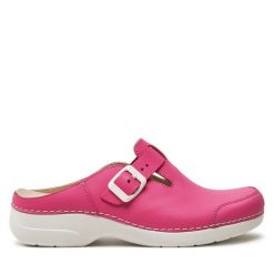 Klapki Nursing Care. Czerwone klapki damskie Nursing Care, bez wzorów, bez obcasa. Za 219.99 zł.