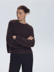 Wzorzysty sweter - wielobarwny. Swetry klasyczne damskie Reserved, l, z dzianiny, bez kołnierzyka. Za 139.99 zł.