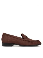 Guess Mokasyny FLTBEA LEP14 Brązowy. Brązowe mokasyny damskie Guess, z nubiku. Za 584.99 zł.