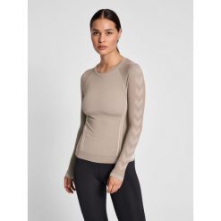 Damska koszulka z długim rękawem Hummel TE Christel. Szare bluzki sportowe damskie HUMMEL, l, bez wzorów, bez ramiączek. Za 167.00 zł.