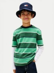 Tommy Hilfiger T-Shirt KB0KB10298 Zielony Regular Fit. Zielone t-shirty chłopięce Tommy Hilfiger, bez wzorów, z bawełny, bez ramiączek. Za 149.99 zł.