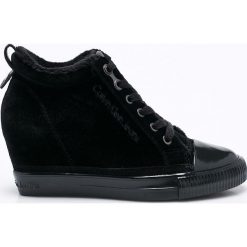 Calvin Klein Jeans - Buty. Czarne buty sportowe na co dzień damskie Calvin Klein Jeans, bez wzorów, z jeansu. W wyprzedaży za 269.90 zł.