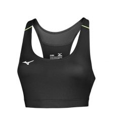 Stanik fitness cardio Mizuno Premium. Czarne biustonosze sportowe damskie Mizuno, bez wzorów. Za 190.50 zł.