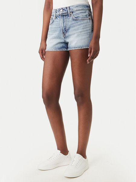 Calvin Klein Jeans Szorty jeansowe LV047F770G Niebieski Slim Fit. Niebieskie szorty damskie Calvin Klein Jeans, bez wzorów, z bawełny. Za 369.99 zł.