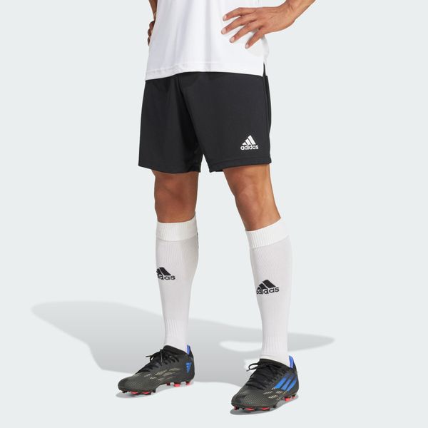 Spodenki piłkarskie męskie adidas Entrada 22. Białe szorty męskie Adidas, bez kołnierzyka. Za 79.95 zł.
