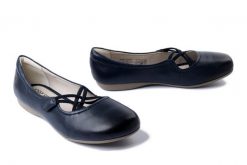 JOSEF SEIBEL 87239 971 530 Fiona 39 ocean, baleriny damskie. Niebieskie baleriny damskie Josef Seibel, bez wzorów, ze skóry, bez obcasa. Za 359.90 zł.