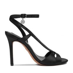 Sandały Nine West. Czarne sandały damskie Nine West, bez wzorów, bez obcasa, na szpilce. Za 279.99 zł.