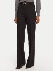 TWINSET Spodnie materiałowe 252TP2602 Czarny Flare Fit. Czarne spodnie materiałowe damskie Twinset, bez wzorów, z materiału. Za 659.99 zł.