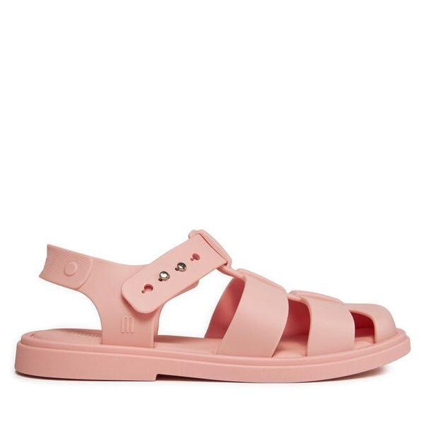 Sandały Melissa. Czerwone sandały damskie Melissa, bez wzorów, bez obcasa, na płaskiej podeszwie. Za 249.99 zł.