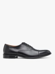 Czarne półbuty wizytowe premium. Czarne buty wizytowe męskie Ryłko, ze skóry, bez zapięcia. Za 599.99 zł.