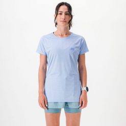 Koszulka damska do biegania i trailu AERO z materiału eko-recyklingowego i oddyc. Fioletowe t-shirty damskie BODYCROSS, m, bez wzorów, z materiału, bez kołnierzyka. Za 189.99 zł.