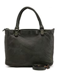 Melina C Skórzana torebka w kolorze ciemnozielonym - 38 x 28 x 18 cm rozmiar: onesize. Zielone torebki klasyczne damskie Melina C, bez wzorów, z materiału, bez dodatków. Za 565.99 zł.