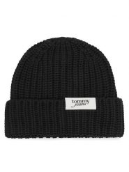 Tommy Hilfiger Czapka Script AW0AW18972 Czarny. Czarne czapki zimowe damskie Tommy Hilfiger, z bawełny. Za 189.99 zł.