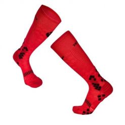 Długie podkolanówki uciskowe czerwone. Czerwone skarpetki damskie TRY TO FLY, bez wzorów. W wyprzedaży za 86.39 zł.