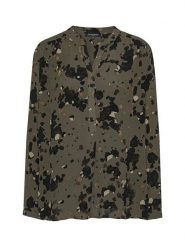 Ilse Jacobsen Bluzka w kolorze czarno-oliwkowym rozmiar: 42. Brązowe bluzki damskie Ilse Jacobsen, bez wzorów, z wiskozy, bez kołnierzyka, bez ramiączek. Za 100.52 zł.