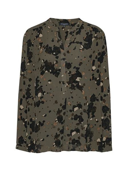 Ilse Jacobsen Bluzka w kolorze czarno-oliwkowym rozmiar: 42. Brązowe bluzki damskie Ilse Jacobsen, bez wzorów, z wiskozy, bez kołnierzyka, bez ramiączek. Za 100.52 zł.