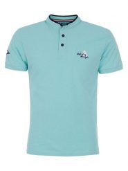 Peak Mountain Koszulka polo w kolorze turkusowym rozmiar: XL. Niebieskie koszulki polo męskie Peak Mountain, xl, bez wzorów, z bawełny, bez ramiączek. Za 118.45 zł.