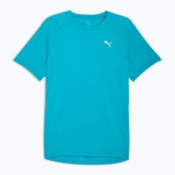 Koszulka do biegania męska PUMA Run Velocity Tee Poly. Niebieskie t-shirty sportowe męskie Puma, na lato, m, z materiału, bez ramiączek, do biegania. Za 109.99 zł.