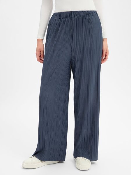 Samsøe Samsøe Szerokie spodnie - Uma Kobiety niebieski, S. Niebieskie spodnie materiałowe damskie Samsoe & Samsoe, bez wzorów, z syntetyku, eleganckie. Za 599.95 zł.