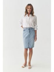 TATUUM Spódnica dżinsowa "Ewi" w kolorze błękitnym rozmiar: 36. Niebieskie spódniczki damskie Tatuum, bez wzorów, z bawełny, klasyczne, midi. Za 140.53 zł.