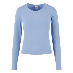 Damska koszulka z długim rękawem Urban Classics Basic Super Slim. Niebieskie t-shirty damskie Urban Classics, uniwersalny, bez wzorów, bez kołnierzyka. Za 142.00 zł.