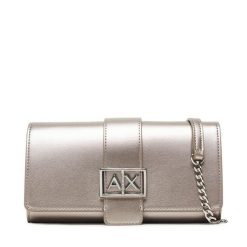 Torebka Armani Exchange. Szare torebki klasyczne damskie Armani Exchange, bez wzorów, wizytowe, bez kołnierzyka, bez ramiączek. Za 459.99 zł.