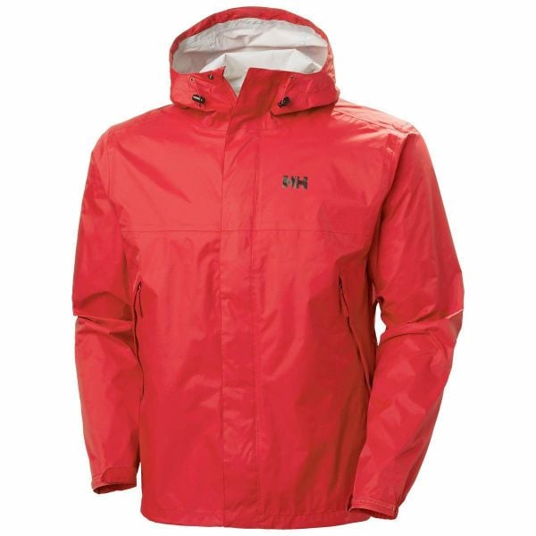 Kurtka przeciwdeszczowa męska Helly Hansen Loke. Czerwone kurtki męskie Helly Hansen, m, bez wzorów, sportowe, bez kaptura. Za 219.99 zł.
