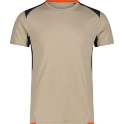 Koszulka z wstawką mesh CMP Unlimitech. Brązowe t-shirty sportowe męskie CMP, z materiału, bez ramiączek, do biegania. Za 176.95 zł.