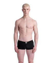 Kąpielówki męskie spodenki kąpielowe bokserki na basen Arena Logo Tape. Czarne kąpielówki męskie Arena, m, bez wzorów, z materiału, na fitness i siłownię. Za 71.98 zł.