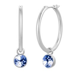 Lulu & Jane Kolczyki z mosiadzu w kolorze srebrnym z krysztalem 1 ct Damski. Szare kolczyki damskie Lulu & Jane, z kryształem, srebrne. Za 149.99 zł.