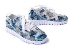ARTIKER RELAKS 52C2468 white/blue, półbuty letnie damskie. Białe półbuty damskie Artiker Relaks, bez wzorów, bez obcasa. Za 92.94 zł.