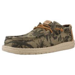 Buty HEY DUDE WALLY PALM JUTE Zielony. Zielone buty trekkingowe męskie PRO BRANDS, z tkaniny, bez zapięcia. Za 368.99 zł.