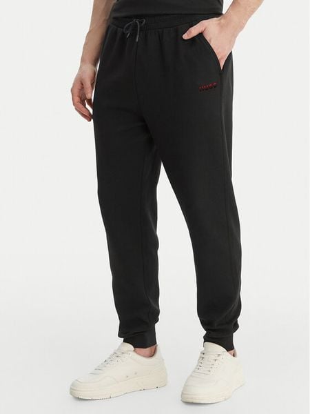 HUGO Spodnie dresowe Atlas 50557004 Czarny Regular Fit. Czarne spodnie dresowe męskie Hugo, bez wzorów, z bawełny. Za 429.99 zł.