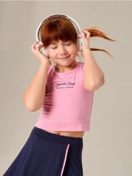 Sportowa koszulka bez rękawów z nadrukiem - różowy. Czerwone koszulki dziewczęce Sinsay, l, bez wzorów, bez ramiączek. Za 12.99 zł.