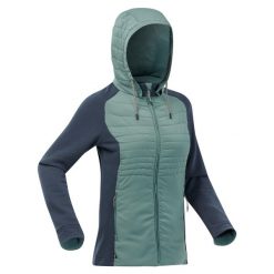 Bluza turystyczna damska Quechua NH500 hybrydowa. Niebieskie bluzy z kapturem damskie QUECHUA, m, z tkaniny. Za 169.99 zł.