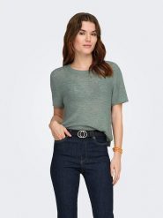 ONLY Sweter w kolorze khaki rozmiar: S. Brązowe swetry klasyczne damskie Only, s, ze splotem, bez kołnierzyka. Za 85.95 zł.