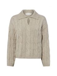 Msch Copenhagen sweter z dzianiny z zawartością wełny - MSCHPavana Peony Kobiety szary, S/M. Szare swetry klasyczne damskie MSCH Copenhagen, m, z dzianiny, bez kołnierzyka. Za 229.95 zł.