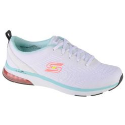 Buty do chodzenia damskie Skechers Skechair Edge Mellow Days. Białe buty sportowe na co dzień damskie Skechers, bez wzorów, z gumy, na fitness i siłownię. Za 299.99 zł.