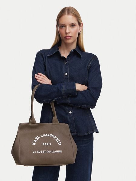 KARL LAGERFELD Torebka B1W50010 Brązowy. Brązowe torebki klasyczne damskie Karl Lagerfeld, bez wzorów, z materiału, bez dodatków. Za 549.99 zł.