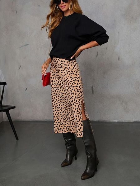 LA Angels Spódnica w kolorze beżowym rozmiar: M. Brązowe spódniczki damskie LA Angels, m, bez wzorów, midi, proste. Za 139.20 zł.