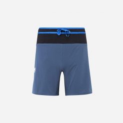 Spodenki do biegania męskie Millet Intense Pro Light Short active Fit. Niebieskie szorty męskie Millet, z materiału, bez kołnierzyka. Za 367.15 zł.