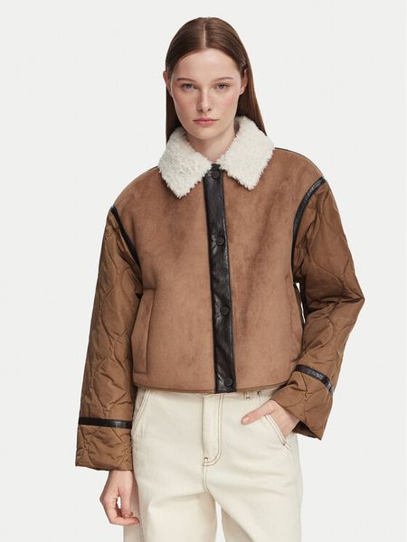 Weekend Max Mara Kożuch sztuczny Gessati 2625486011 Brązowy jasny Regular Fit. Brązowe futra damskie Weekend Max Mara. Za 1,984.00 zł.
