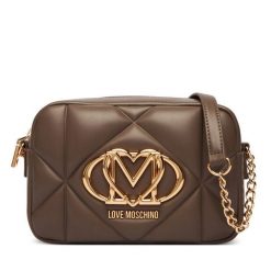 Torebka LOVE MOSCHINO. Brązowe listonoszki damskie Love Moschino, bez wzorów, bez dodatków. Za 879.99 zł.