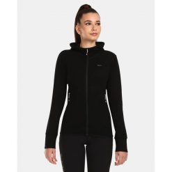 Damski sweter z wełny merynosów z kapturem Kilpi WOLIE-W. Czerwone swetry klasyczne damskie Kilpi, xs, z wełny, bez kołnierzyka. Za 339.43 zł.
