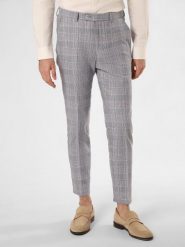 Finshley & Harding London Spodnie z zawartością lnu - Hoxdon Mężczyźni Slim Fit Bawełna niebieski, 44. Niebieskie spodnie materiałowe męskie Finshley & Harding London, z bawełny. Za 279.95 zł.